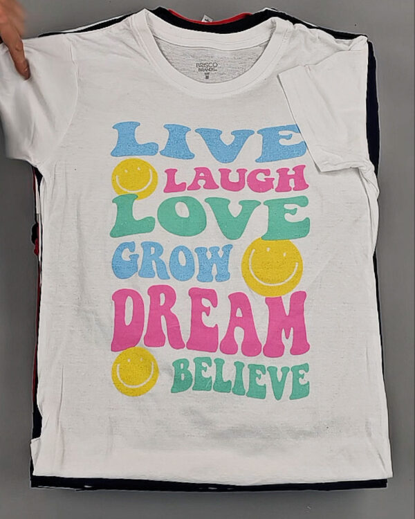 Фотография  690 - Футболки м/ж (Printed T-Shirts New)#5 кг, ЛОТ №8913 оптом в Махачкале и Дагестане