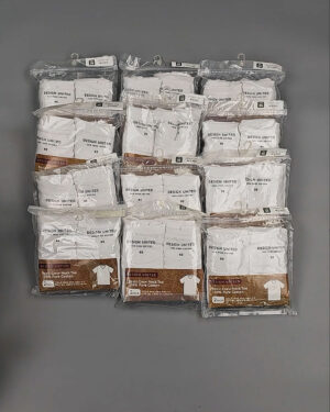 Фотография  177 - Футболка белая муж Корея 085#5 кг оптом в Махачкале и Дагестане