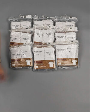 Фотография  927 - Футболка белая муж Корея 085#5 кг оптом в Махачкале и Дагестане