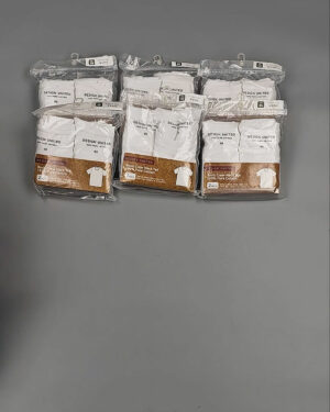 Фотография 925 - Футболка белая муж Корея 085#5 кг оптом в Махачкале и Дагестане