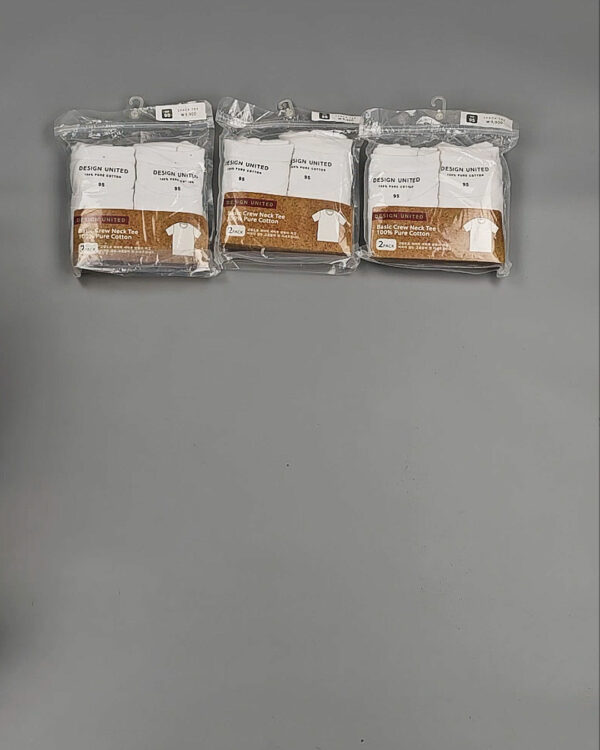 Фотография  635 - Футболка белая муж Корея 085#5 кг оптом в Махачкале и Дагестане